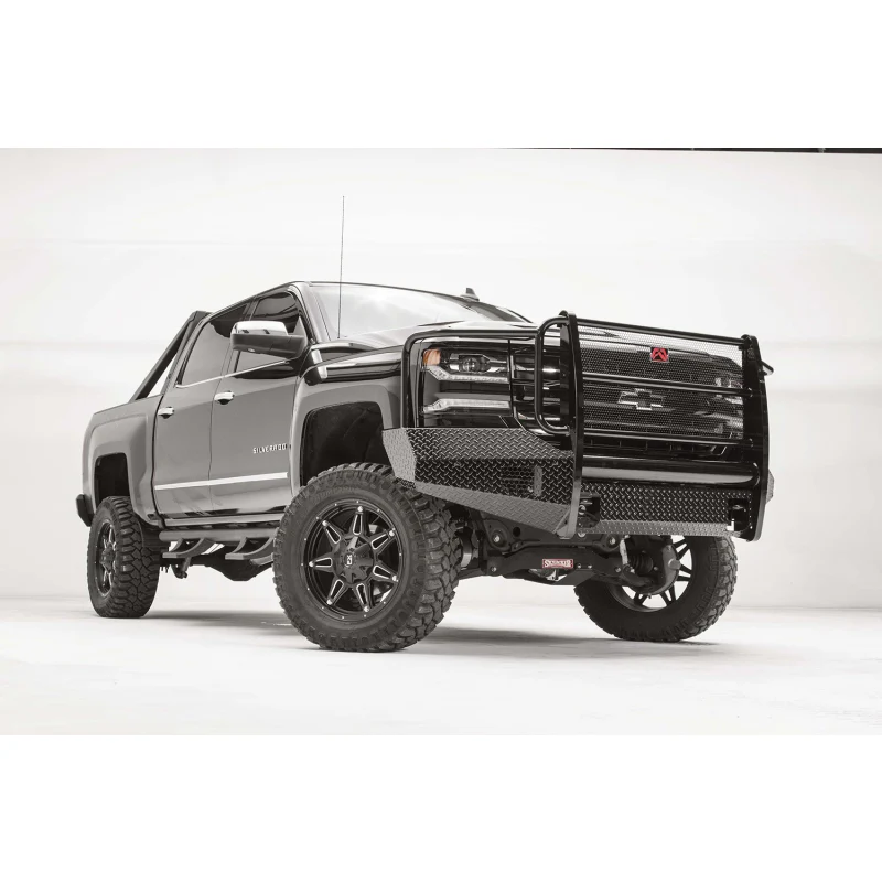Fab Fours Black Steel Front Bumper w/ Grille Guard Model CS16-K3860-1 - Image 3