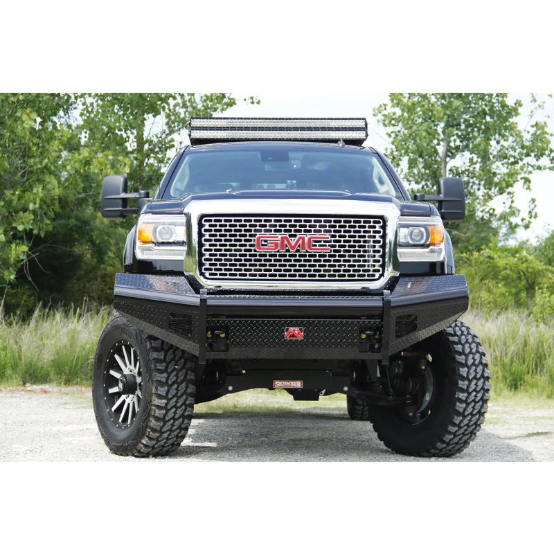 Fab Fours Black Steel Front Ranch Bumper Model GM08-S2161-1 - Image 2