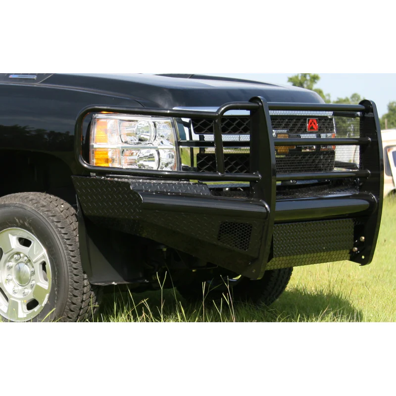 Fab Fours Black Steel Front Ranch Bumper w/ Grille Guard Model CH11-S2760-1 - Image 3