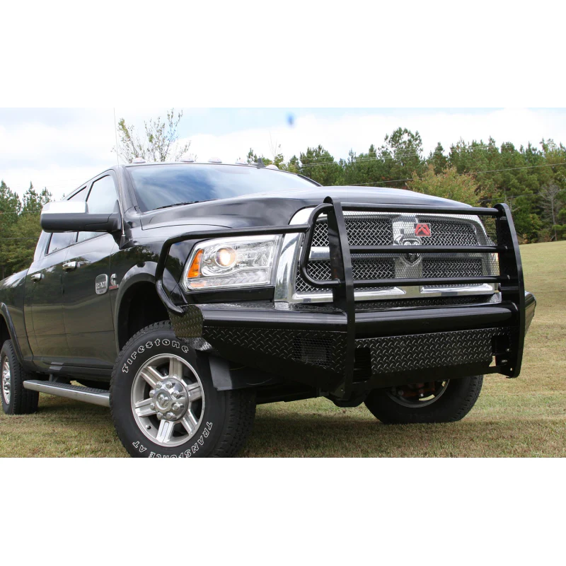 Fab Fours Black Steel Front Ranch Bumper w/ Grille Guard Model DR10-S2960-1 - Image 5