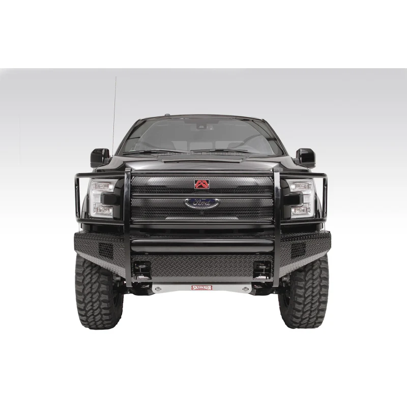 Fab Fours Black Steel Front Ranch Bumper w/ Grille Guard Model FF09-K1960-1 - Image 2