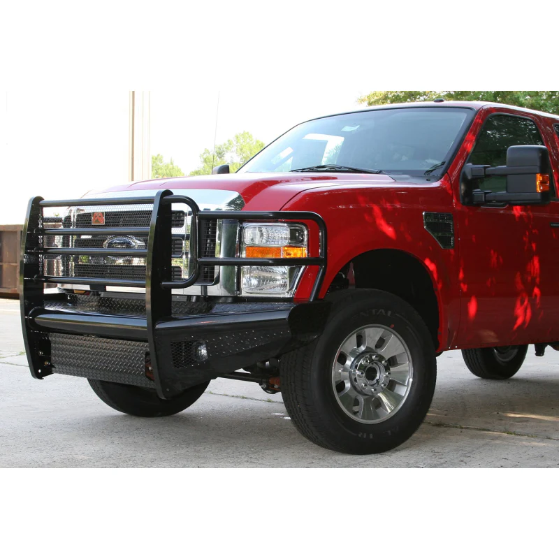Fab Fours Black Steel Front Ranch Bumper w/ Grille Guard Model FS08-S1960-1