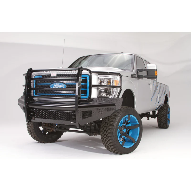 Fab Fours Black Steel Front Ranch Bumper w/ Grille Guard Model FS11-S2560-1