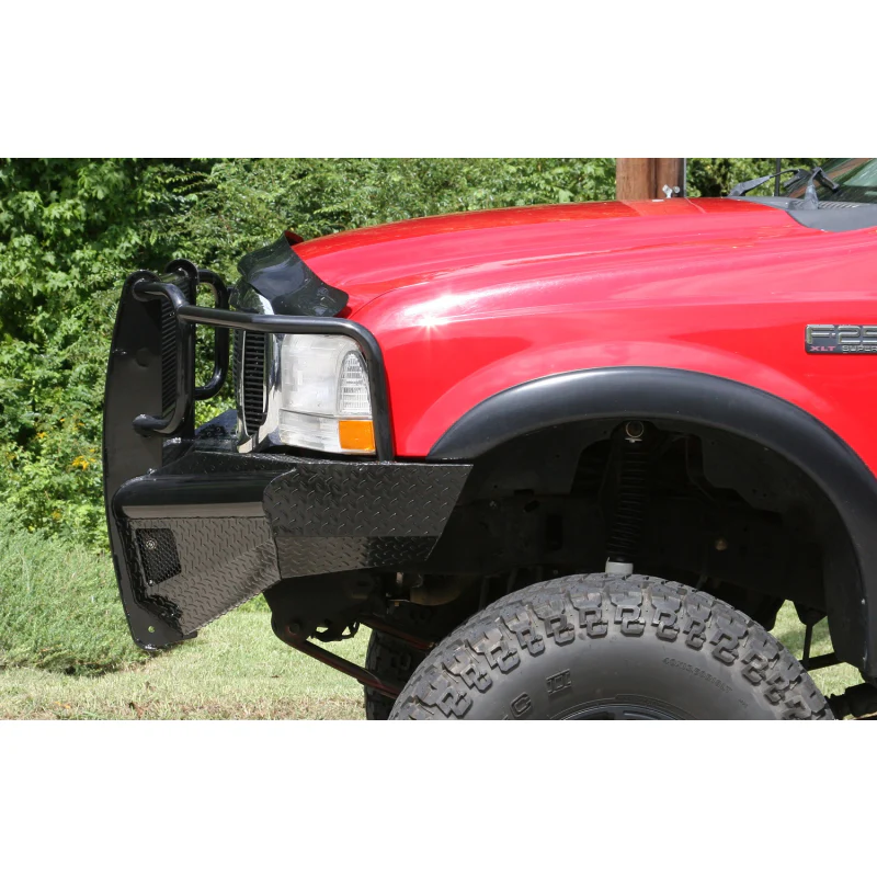 Fab Fours Black Steel Front Ranch Bumper w/ Grille Guard Model FS99-S1660-1 - Image 4
