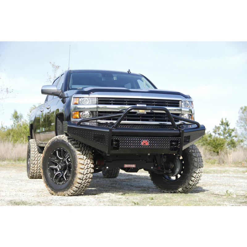 Fab Fours Black Steel Front Ranch Bumper w/ Pre Runner Guard Model CH14-S3062-1 - Image 2