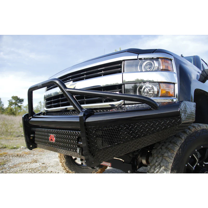 Fab Fours Black Steel Front Ranch Bumper w/ Pre Runner Guard Model CH14-S3062-1 - Image 4