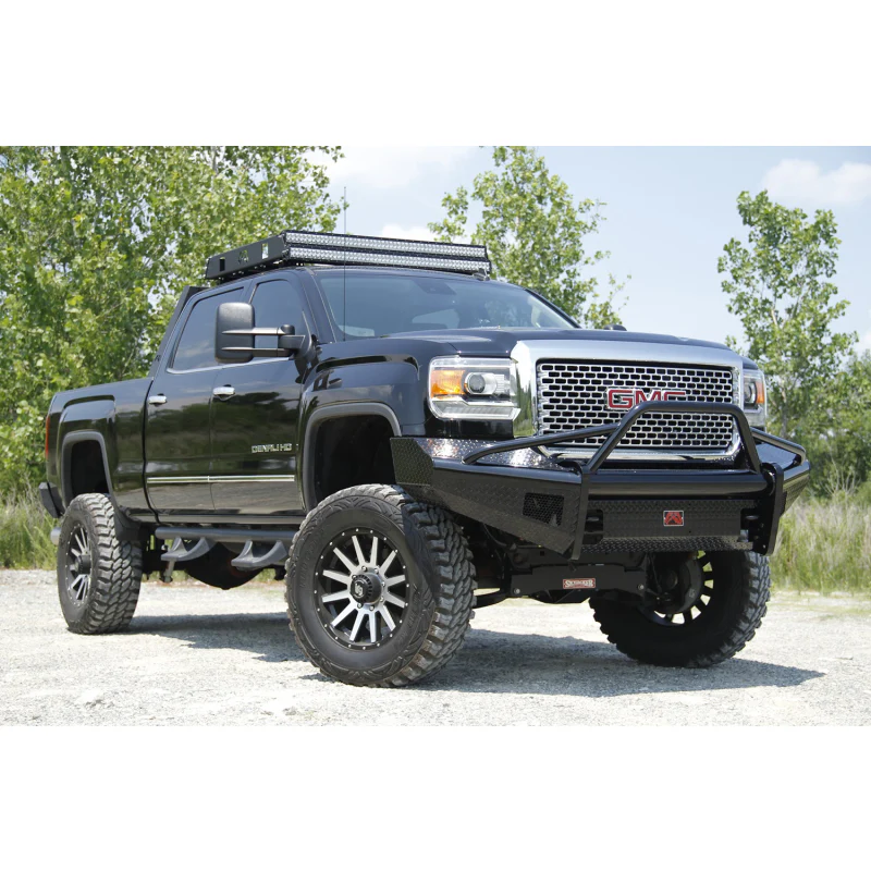 Fab Fours Black Steel Front Ranch Bumper w/ Pre Runner Guard Model GM11-S2862-1 - Image 3