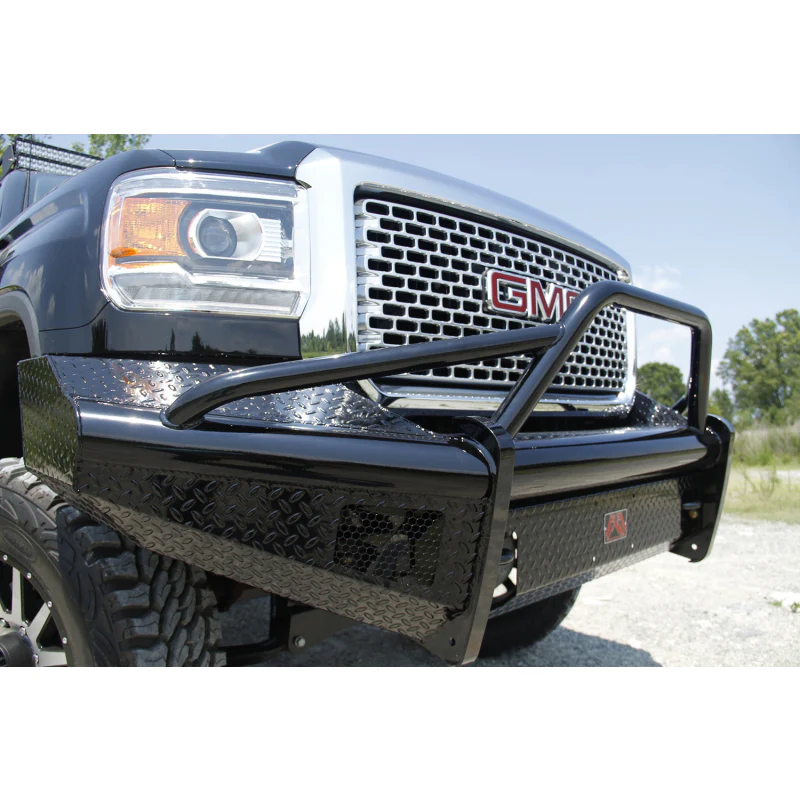Fab Fours Black Steel Front Ranch Bumper w/ Pre Runner Guard Model GM11-S2862-1 - Image 4