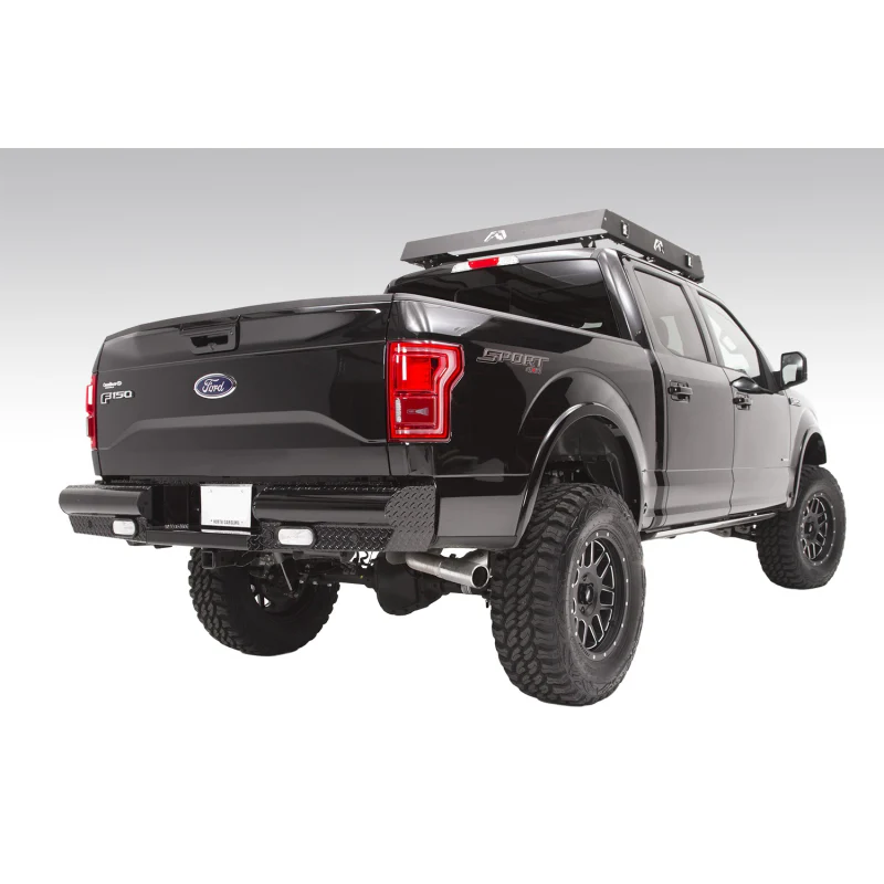Fab Fours Black Steel Ranch Rear Bumper Model FF15-T3250-1