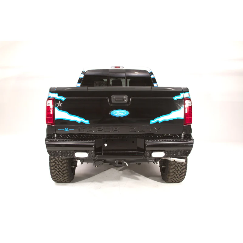 Fab Fours Black Steel Ranch Rear Bumper Model FS08-T1350-1 - Image 2