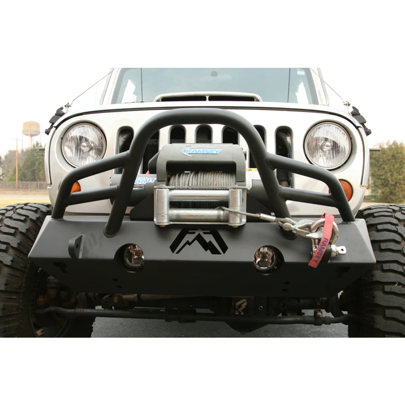 Fab Fours Hardcore Stubby Winch Front Bumper Model JK07-B1854-1 - Image 2