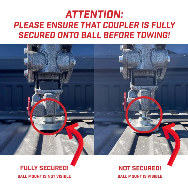GEN-Y EXECUTIVE TORSION-FLEX Turning Point Fifth Wheel to Gooseneck 2 5/16" Coupler 1.5K - 4.5K pin weight range 21K Towing Model GH-8047AL - Image 5