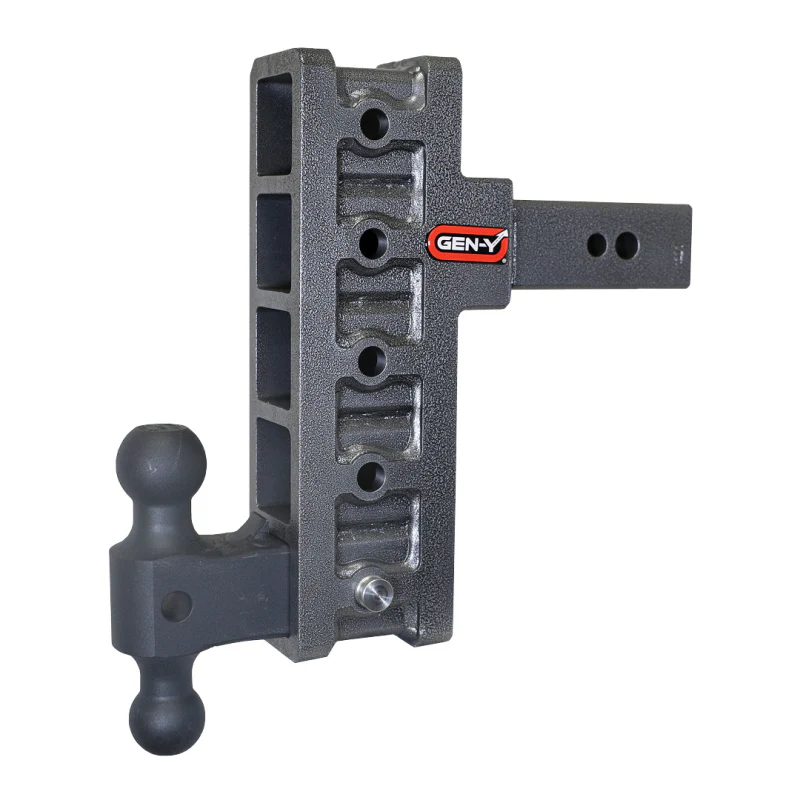 GEN-Y MEGA-DUTY 2.5" Offset Shank 3" Rise, 9" Drop 3.5K TW 32K Hitch & GH-0161 Dual-Ball Model GH-1915