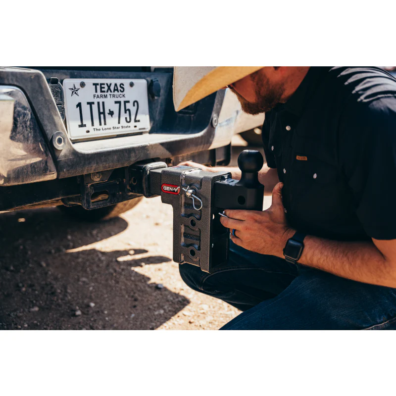 GEN-Y MEGA-DUTY 2" Offset Shank 2.5 Rise, 5" Drop 1.5K TW 10K Hitch & GH-031 Dual-Ball Model GH-414 - Image 2