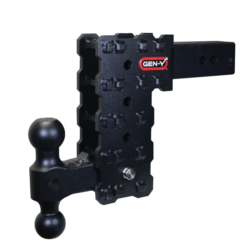 GEN-Y PHANTOM-X 2.5" Solid Shank 7.5" Drop 1.6K TW 16K Hitch & GH-051 Dual-Ball Mount Model GH-2414X