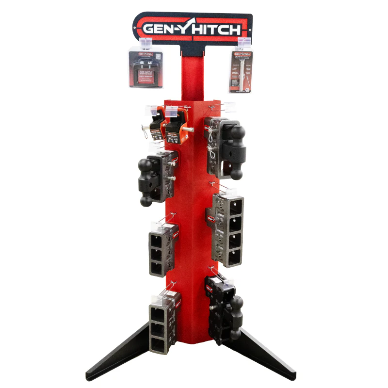 GEN-Y Vertical Display Stand with Monitor Bracket (Five - 2.5" Slots, One - 3" Slot) with 2 Reducer Sleeves (102123) Model GH-5001 - Image 2