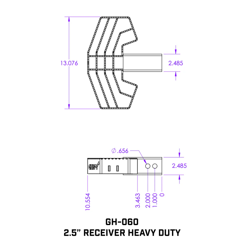 Gen-Y 2.5" Shank Serrated Hitch Step 500lb Capacity Model GH-060 - Image 2
