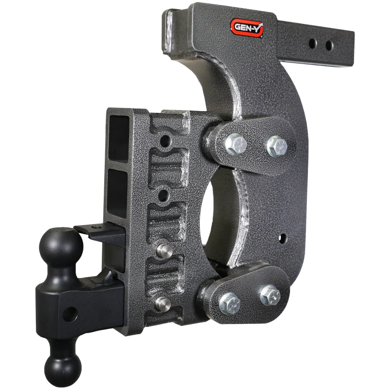 Gen-Y The BOSS TORSION-FLEX 2.5" Rec 15" Drop 2.4K TW 21K Hitch Dual-Ball Pintle Lock Stab Model GH-1524