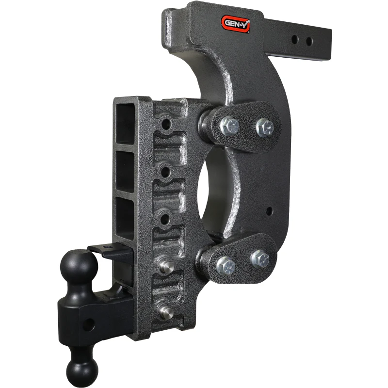 Gen-Y The BOSS TORSION-FLEX 2.5" Rec 18" Drop 2.4K TW 21K Hitch Dual-Ball Pintle Lock Stab Model GH-1525
