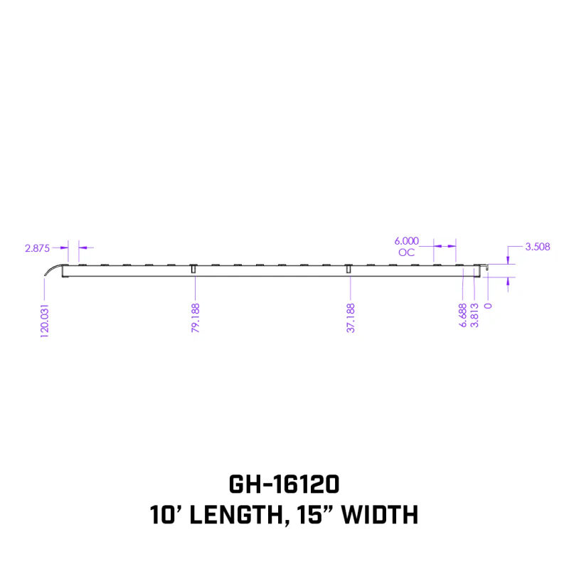 Gen-Y Single Heavy Duty 10 foot Aluminum Loading Ramp 15" x 120" 5K Capacity Model GH-16120-1 - Image 9