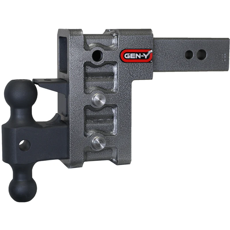 Gen-Y MEGA-DUTY 2.5" Shank 6" Drop 3.5K TW 32K Hitch with Dual-Ball & Pintle Lock Model GH-1623