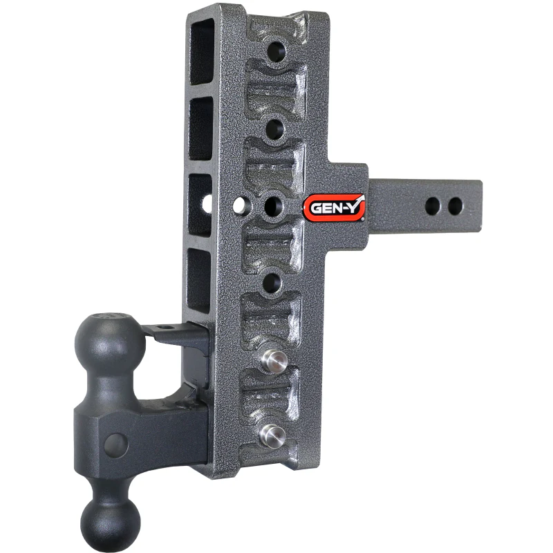 Gen-Y MEGA-DUTY 2" Shank 7.5" Offset Drop 2K TW 16K Hitch with Dual-Ball & Pintle Lock Model GH-226