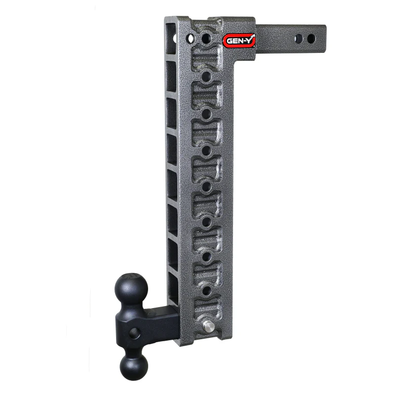 Gen-Y MEGA-DUTY 2" Shank 20" Drop 1.5K TW 10K Hitch Dual-Ball & Stabilizer Kit Model GH-319