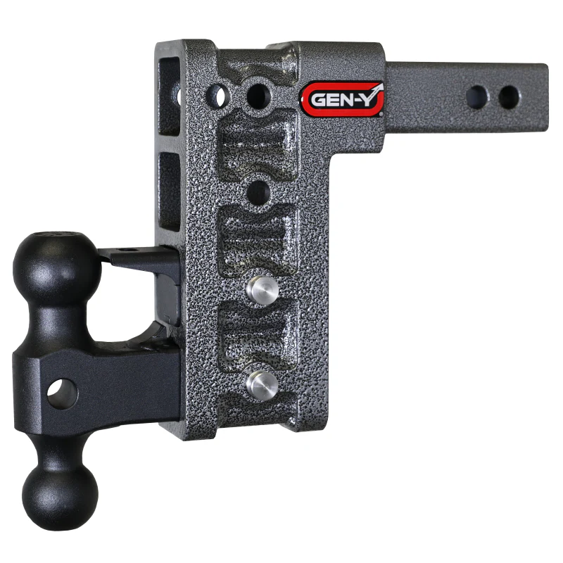 Gen-Y MEGA-DUTY 2" Shank 7.5" Drop 2K TW 16K Hitch with Dual-Ball & Pintle Lock Model GH-524