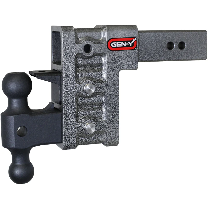 Gen-Y MEGA-DUTY 2.5" Shank 6" Drop 3K TW 21K Hitch with Dual-Ball & Pintle Lock Model GH-623