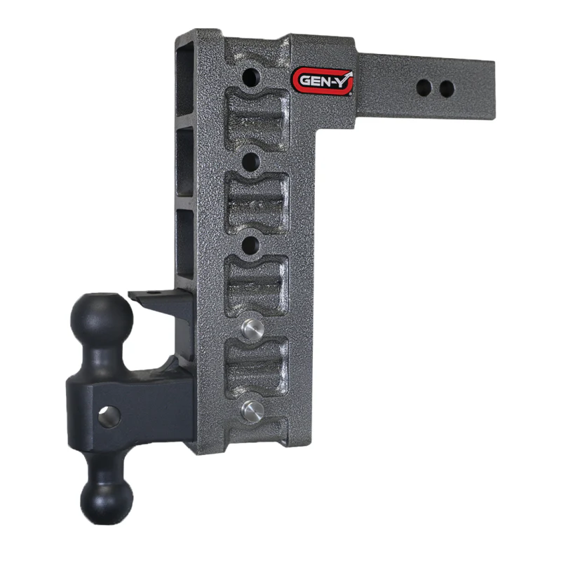 Gen-Y MEGA-DUTY 2.5" Shank 12" Drop 3K TW 21K Hitch with Dual-Ball & Pintle Lock Model GH-625