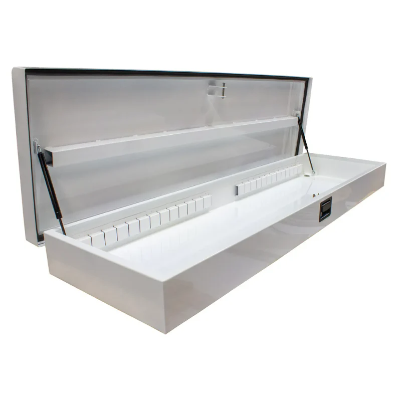 Go Industries 108" Steel Topper Compartment Box - White Model 79508 - Image 2