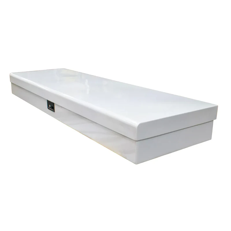 Go Industries 96"x14.5"x7.5" Steel Topper Compartment Box - White Model 79514