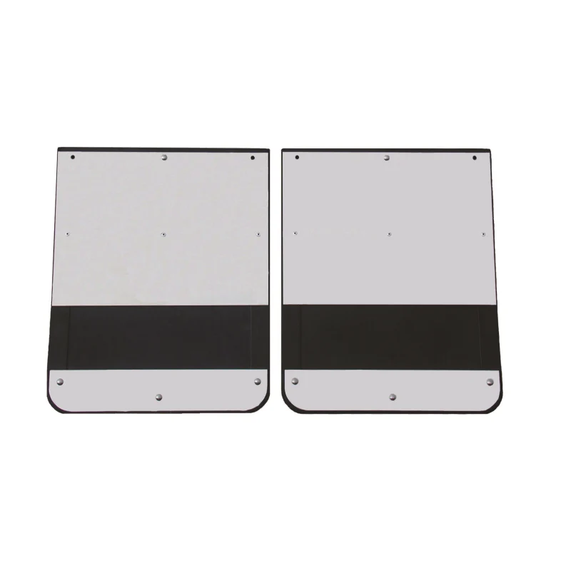 Go Industries Dually Mud Flap Set - Stainless Steel Set - Includes Flaps, Brackets, Stainless Weights and Stiffeners Model S70738SET
