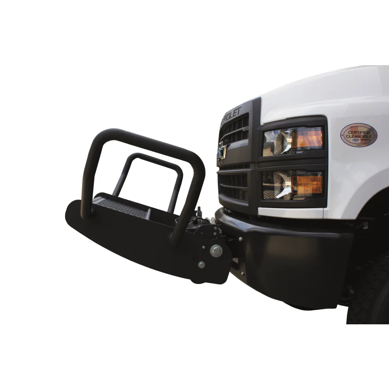 Go Industries Welded Winch Grille Guard w/Carrier - Black Model ET004 - Image 4
