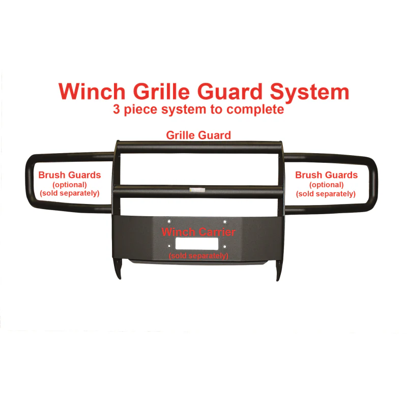 Go Industries Winch Grille Guard - Black Model 33749B - Image 2
