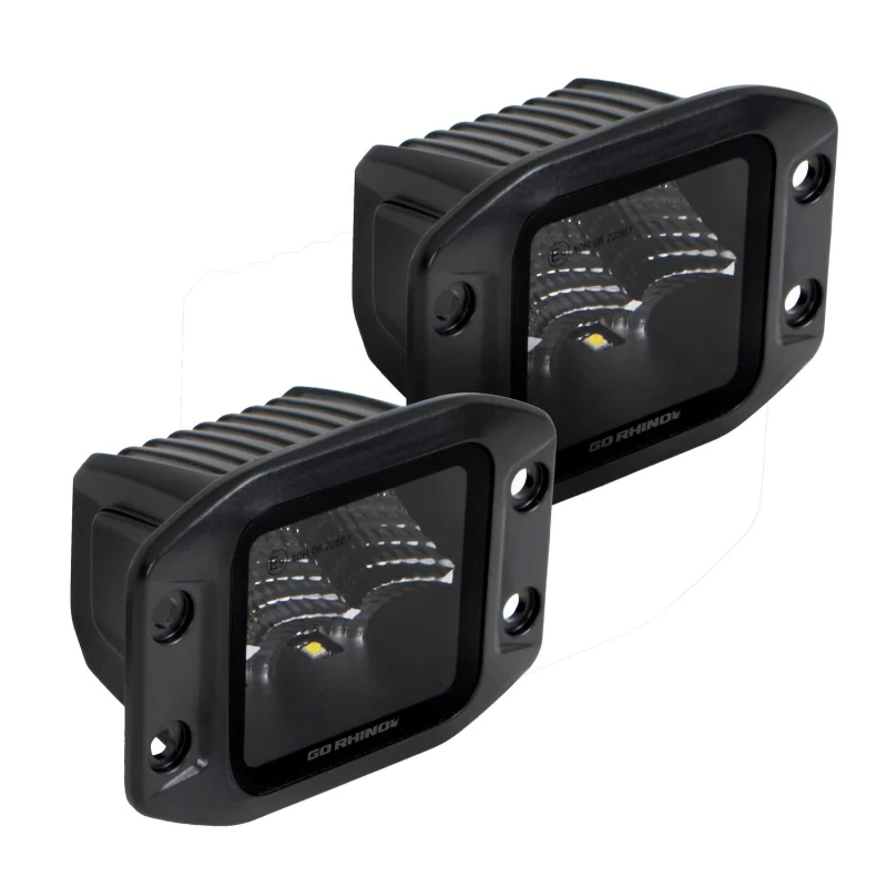 Go Rhino Blackout Series CUBEIT 3x3 LED Cube Flood Lights with Flush Mount Model 750400321FCF - Image 3