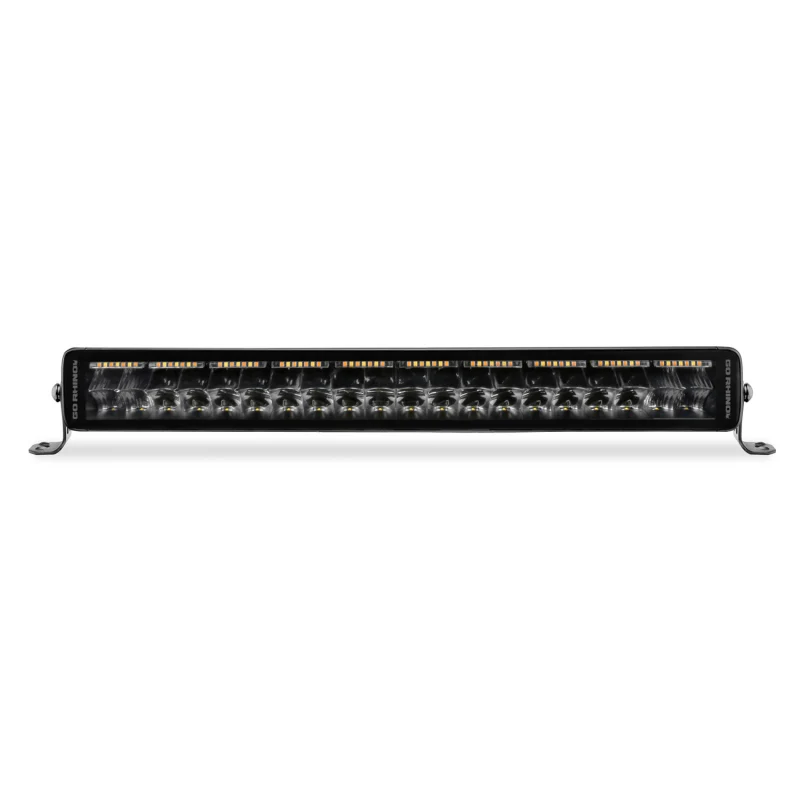 Go Rhino Blackout Series DOUBLELINE 20" Double Row LED Light Bar w/Amber LEDs Model 752002112CDS