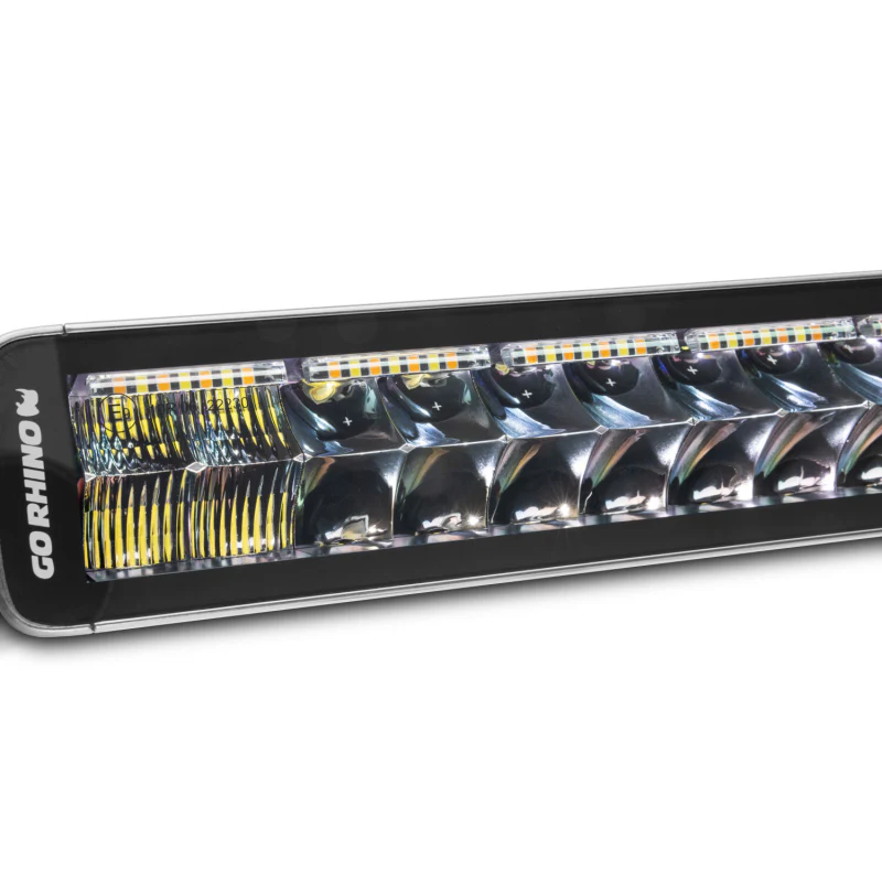 Go Rhino Blackout Series DOUBLELINE 20" Double Row LED Light Bar w/Amber LEDs Model 752002112CDS - Image 2