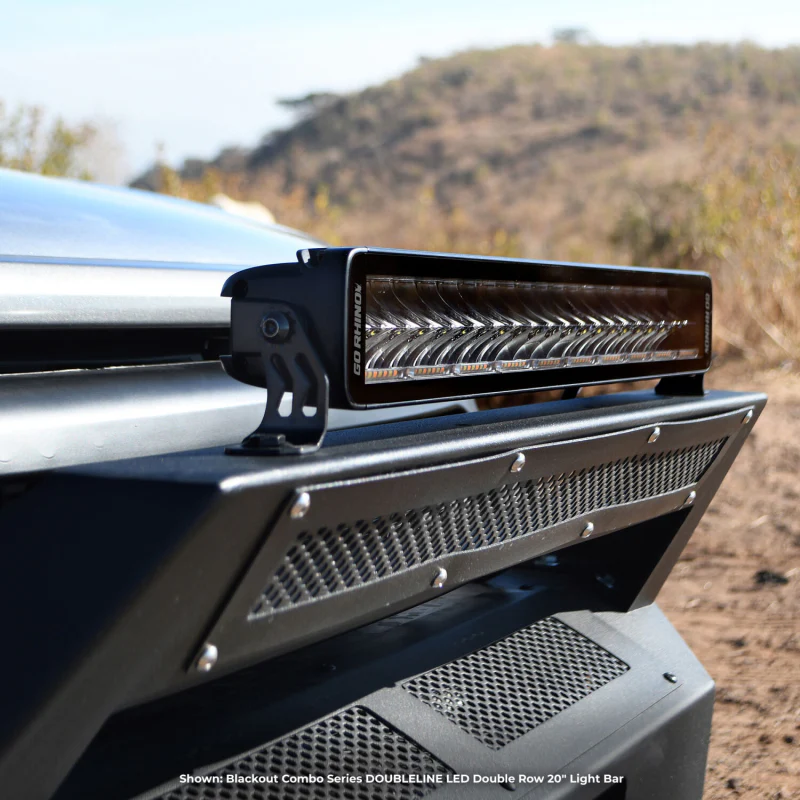 Go Rhino Blackout Series DOUBLELINE 20" Double Row LED Light Bar w/Amber LEDs Model 752002112CDS - Image 6