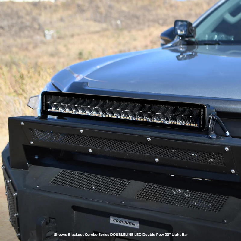 Go Rhino Blackout Series DOUBLELINE 20" Double Row LED Light Bar w/Amber LEDs Model 752002112CDS - Image 9