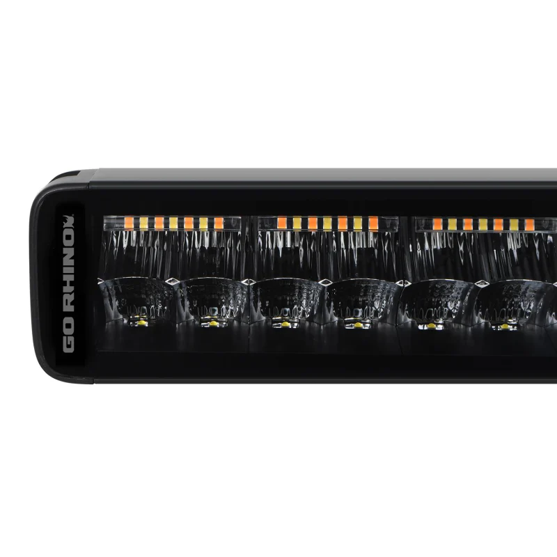 Go Rhino Blackout Series DOUBLELINE 40" Double Row Light Bar w/Amber LEDs Model 754004012CDS - Image 3