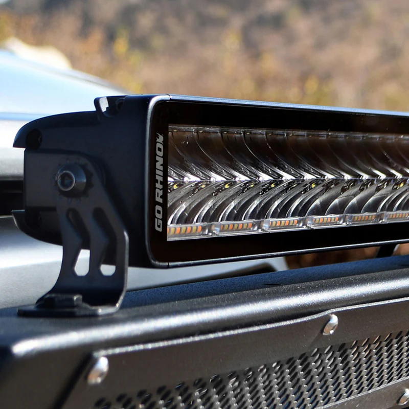 Go Rhino Blackout Series DOUBLELINE 40" Double Row Light Bar w/Amber LEDs Model 754004012CDS - Image 6