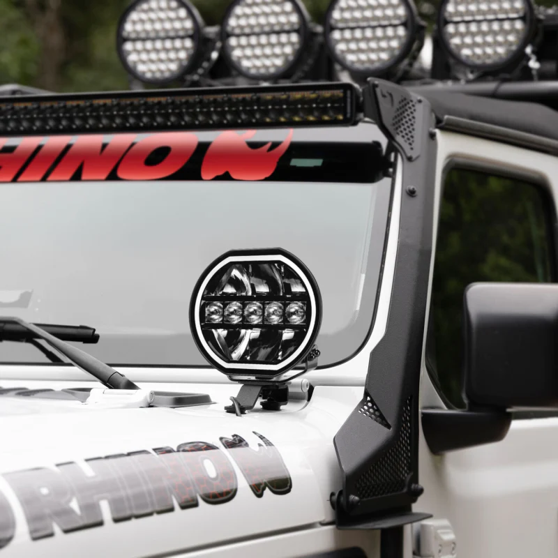 Go Rhino Blackout Series MAXLINE 7" LED Beam with Multi Daytime Running Light Model 751080711CRS - Image 9