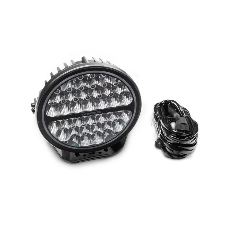 Go Rhino Blackout Series MAXROUND 9" Round LED Driving Light w/Daytime Running Lights Model 751700911DRS - Image 4