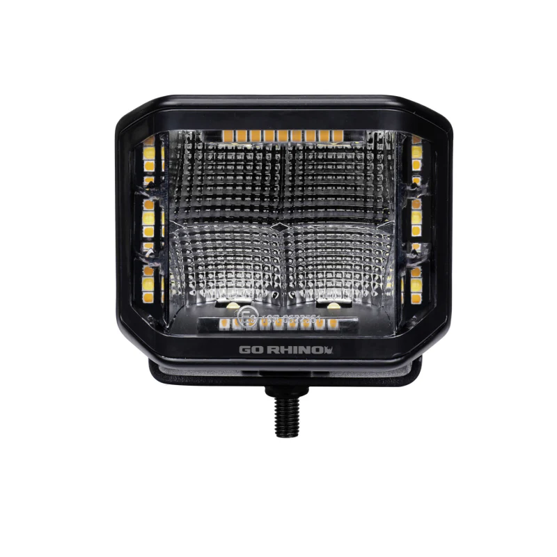 Go Rhino Blackout Series SIDELINE 4x3 LED Cube Flood Lights W/Amber LEDs Model 750700322FCS - Image 4