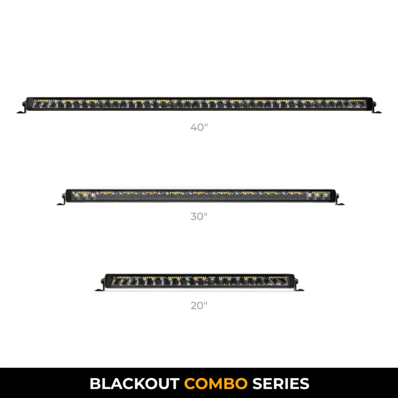 Go Rhino Blackout Series SINGLELINE 40" Single Row LED Light Bar w/Amber LEDs Model 754004012CSS - Image 4