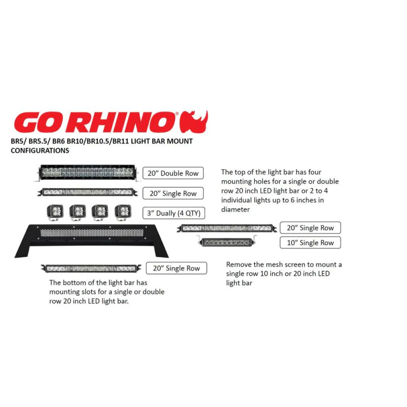 Go Rhino BR Light Bar Mount Model 26173T - Image 4