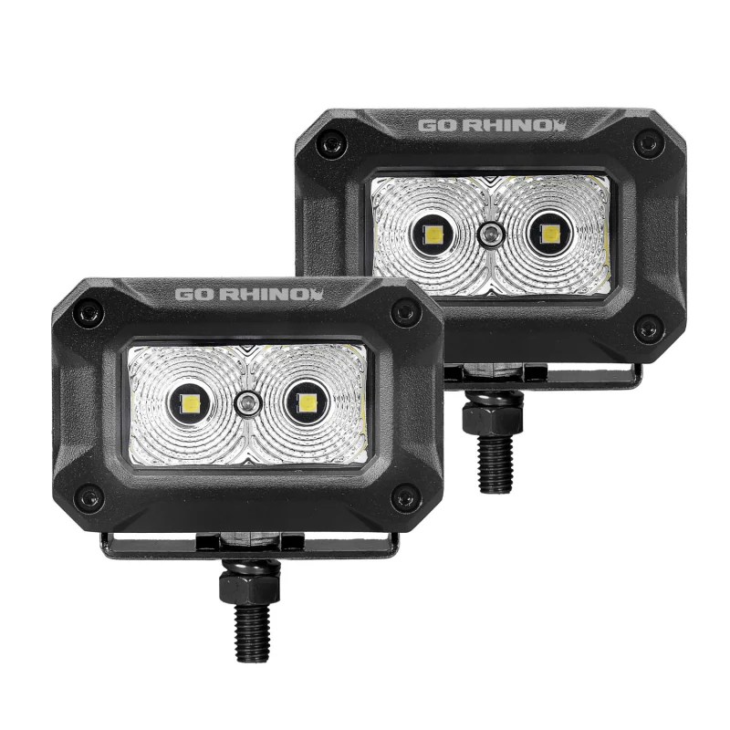 Go Rhino Bright Series 3x2 Rectangular LED Flood Lights Model 751003023FBS