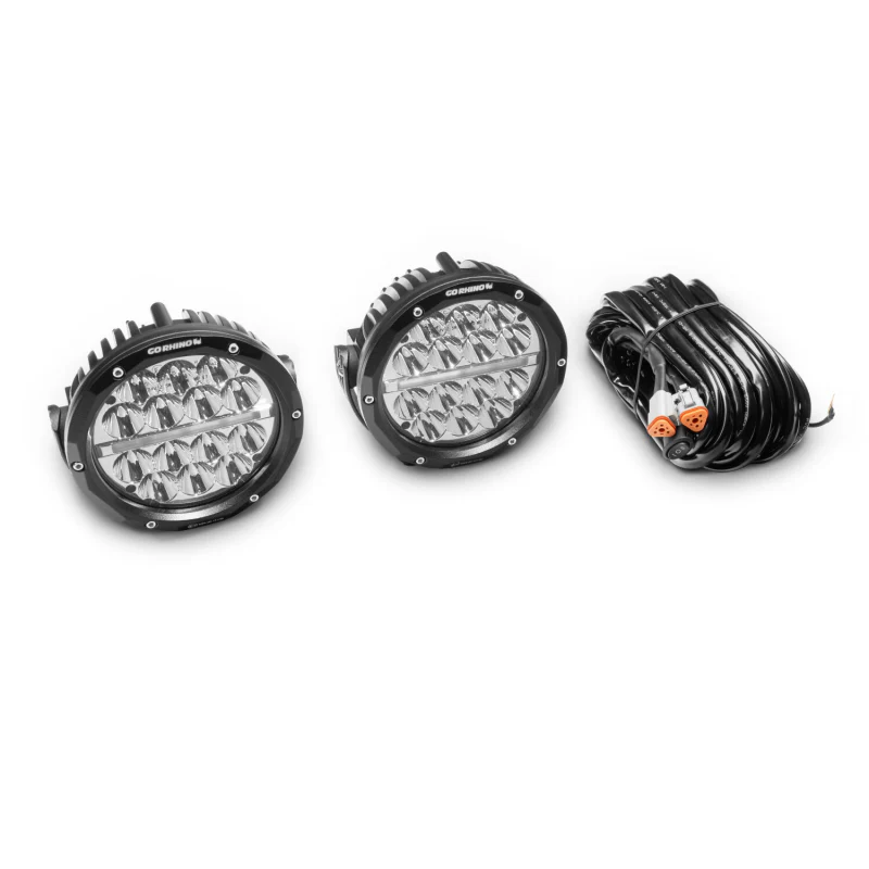 Go Rhino Bright Series Round 6" LED Driving Light W/Daytime Running Light Model 750700623DRS - Image 6