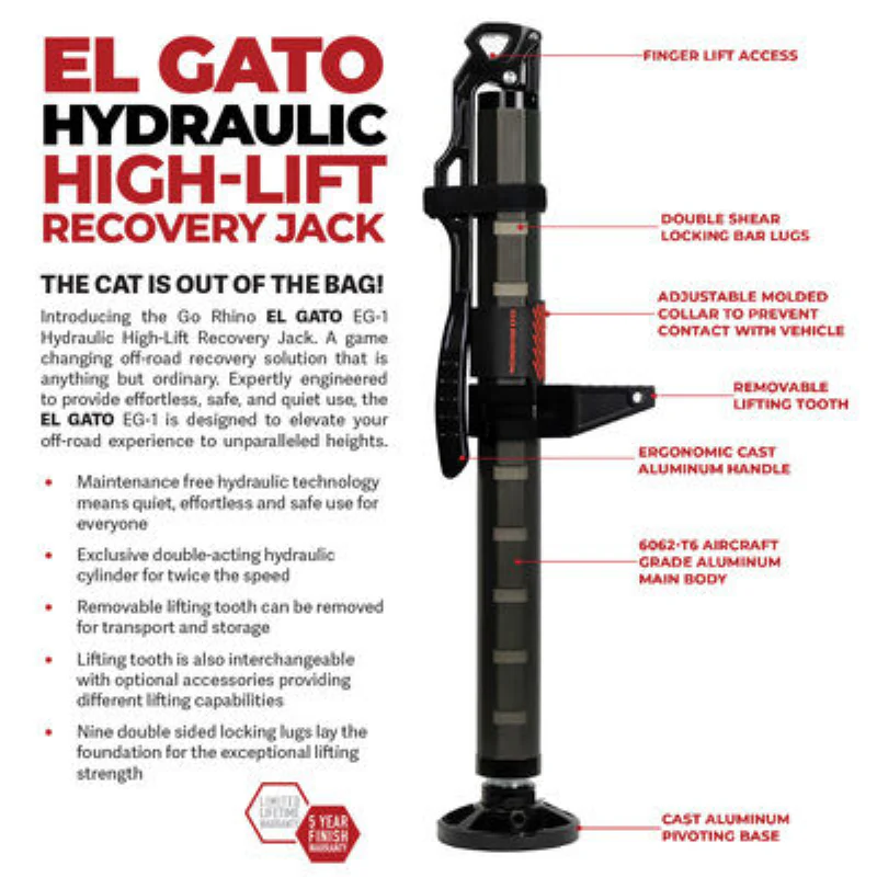 Go Rhino EL Gato EG1 Hydraulic Recovery Jack Model XG-RJ50010B - Image 2